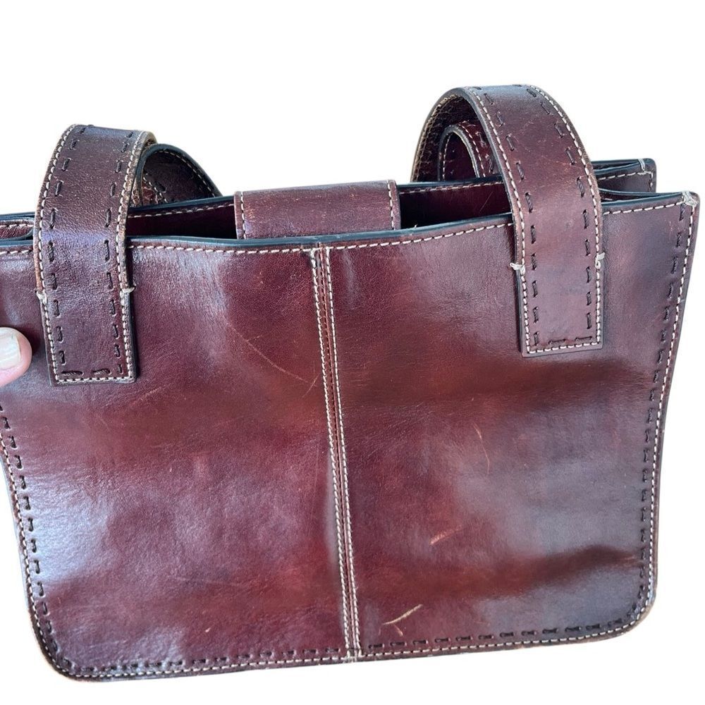 Fossil Vintage 2000s Genuine Leather Shoulder Bag + Matching Wallet Set - Picture 2 of 16